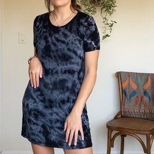 open back tie dye t-shirt dress